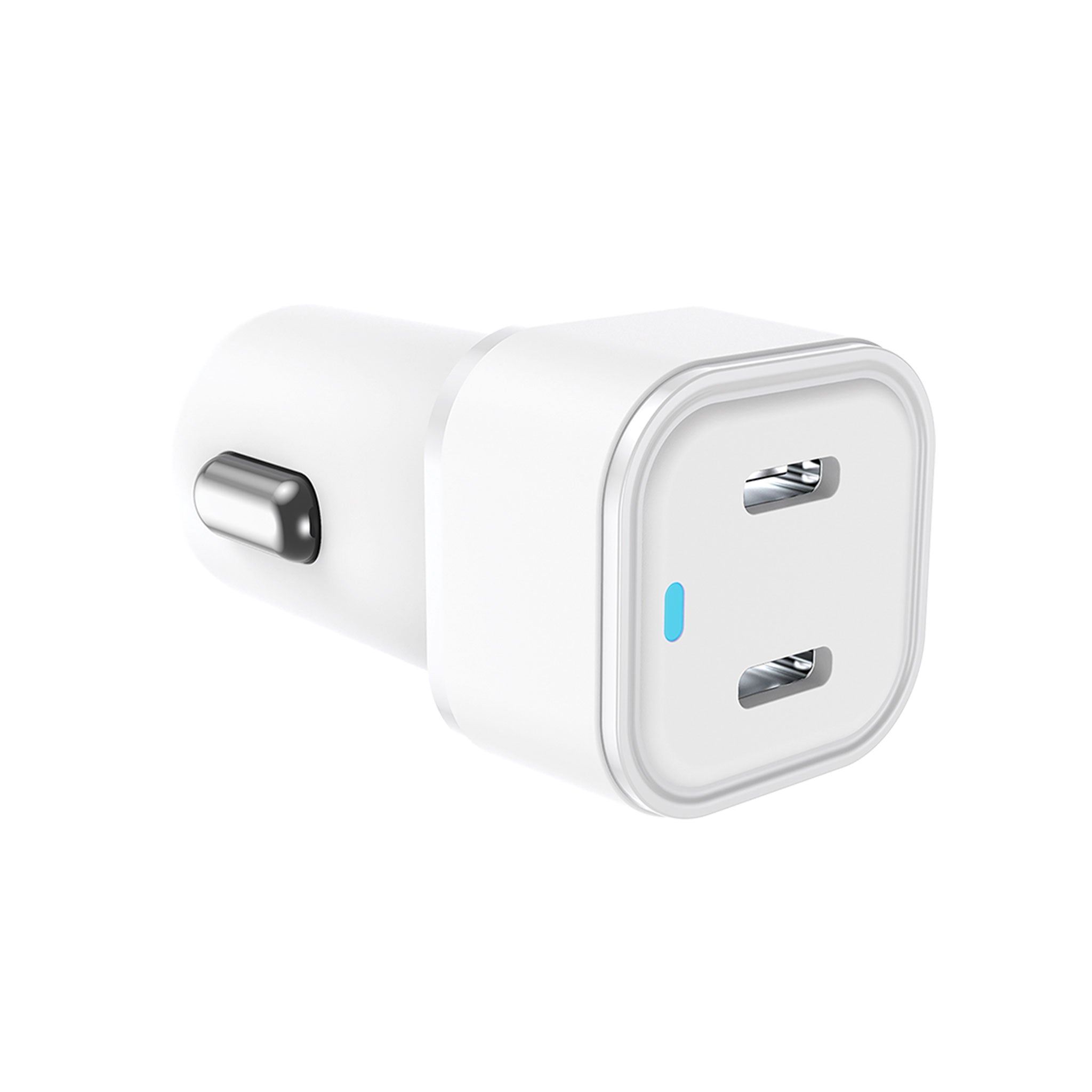 Qmadix - Dual Port Power Delivery Car Charger 20w - White