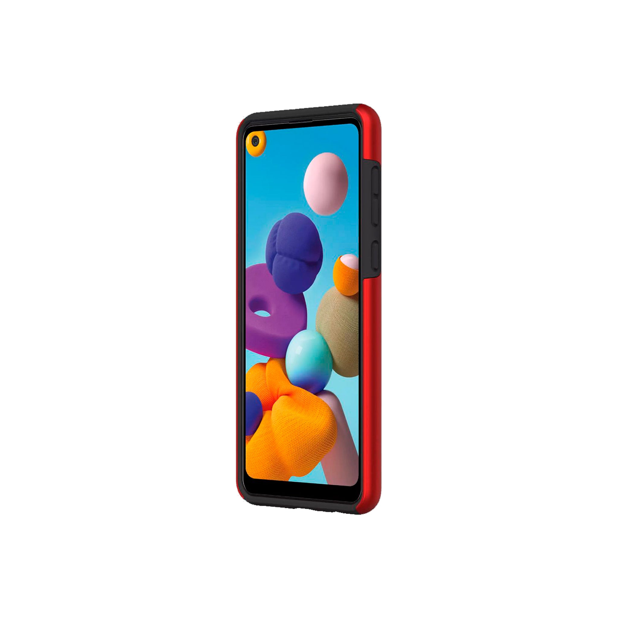 Incipio - DualPro Case For Samsung Galaxy A21 - Iridescent Red And Black