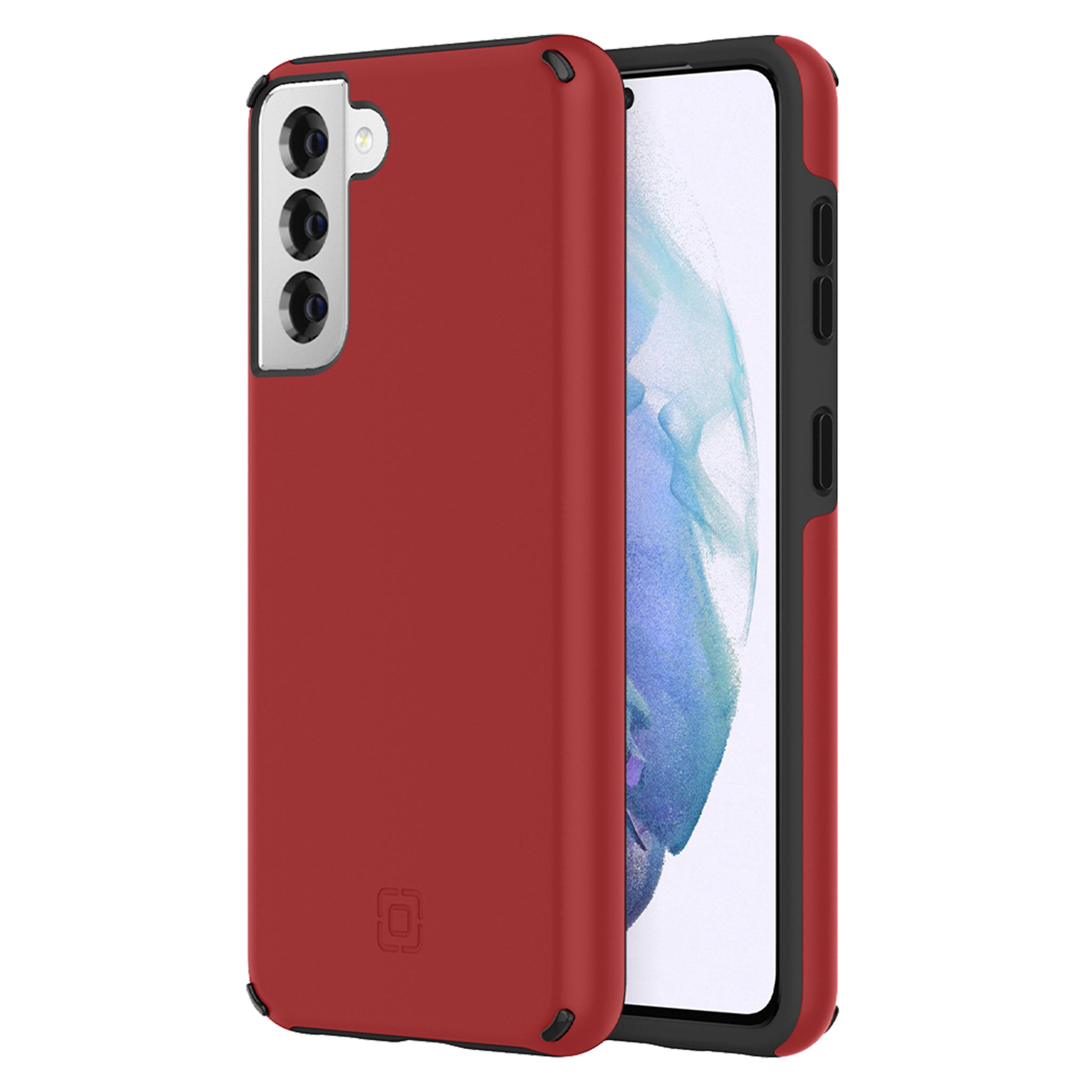 Incipio - Duo Case For Samsung Galaxy S21 5g - Salsa Red And Black