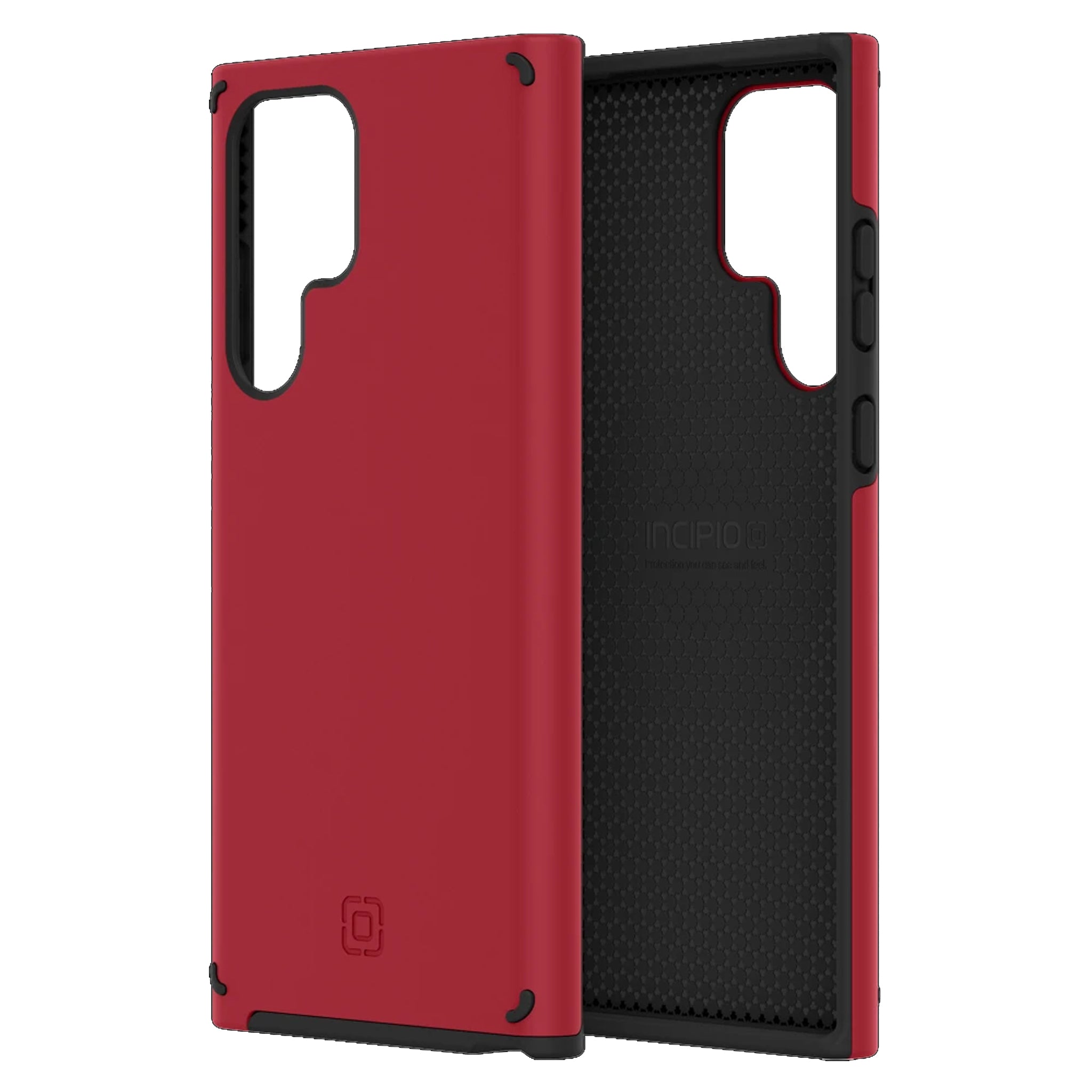 Incipio - Duo Case For Samsung Galaxy S22 Ultra - Salsa Red and Black