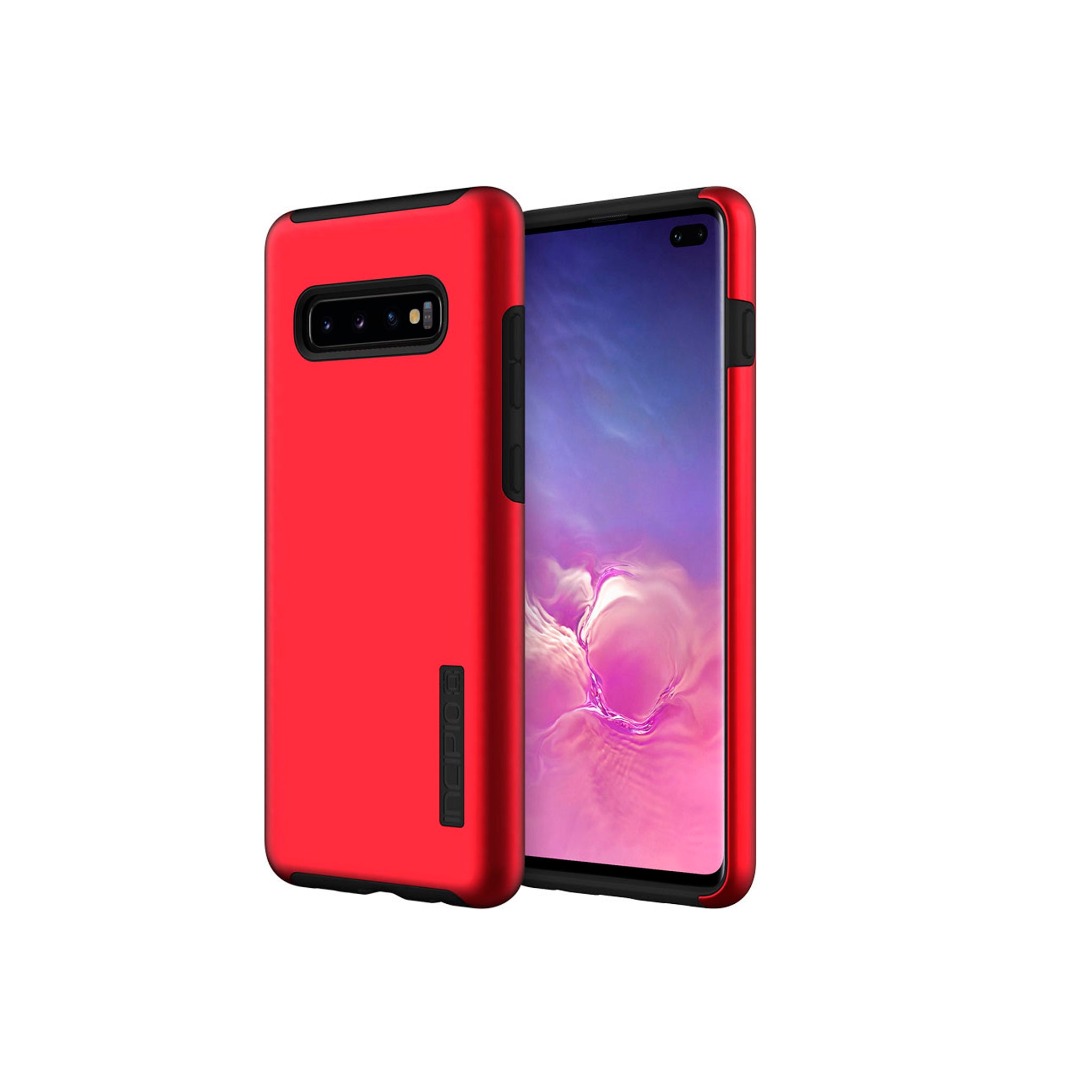 Incipio - DualPro Case For Samsung Galaxy S10 Plus - Iridescent Red And Black