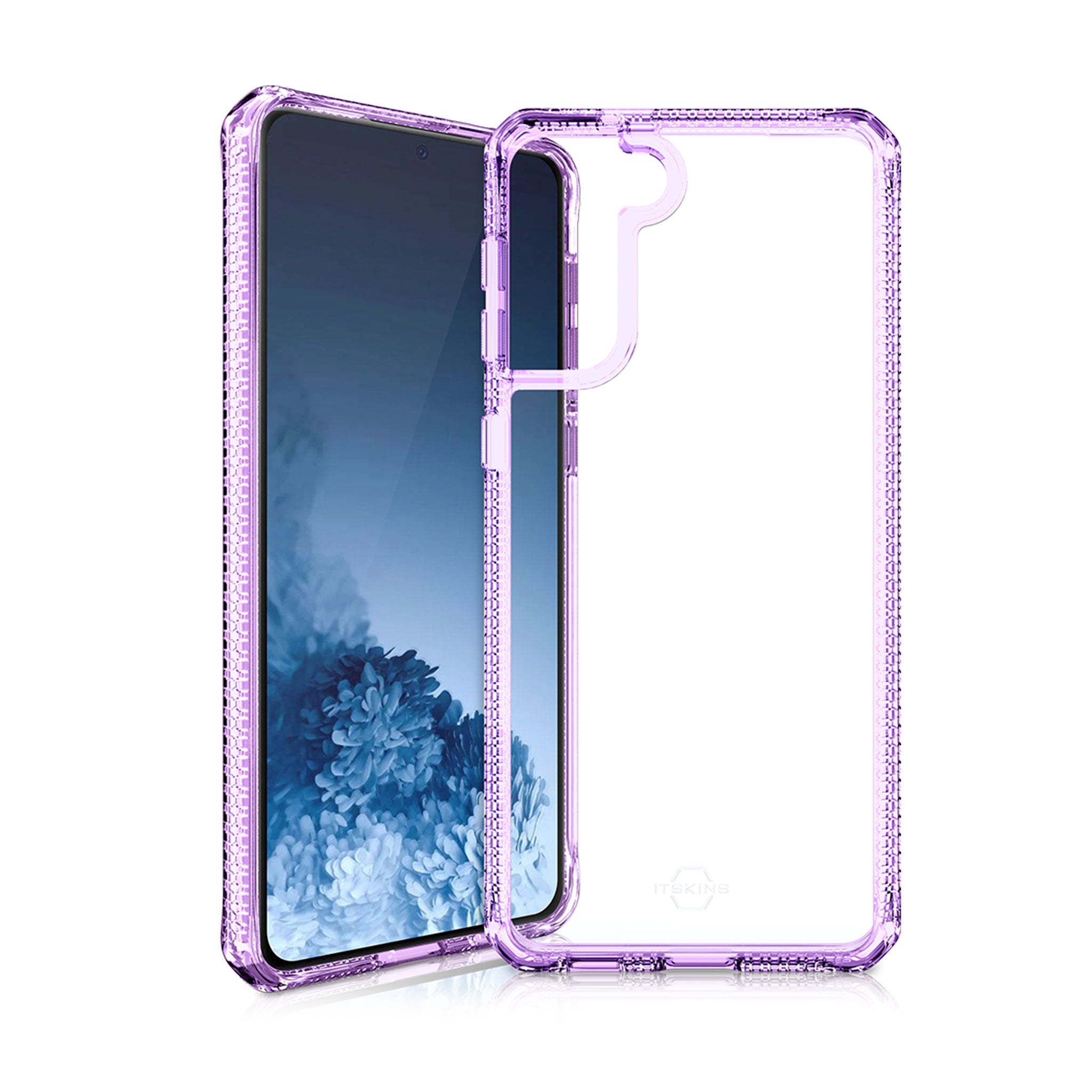 Itskins - Hybrid Clear Case For Samsung Galaxy S21 5g - Violet And Transparent