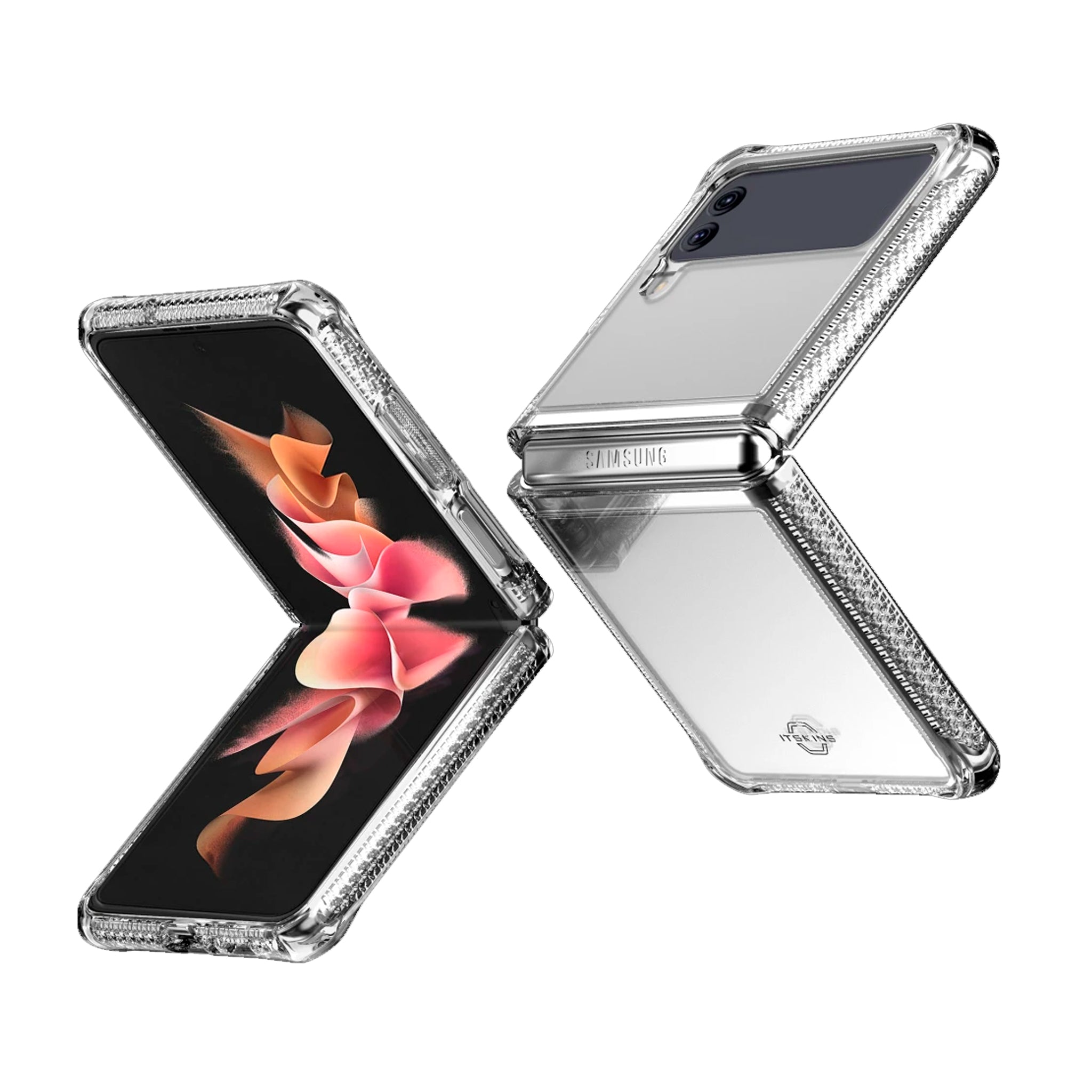 Itskins - Hybrid_r Case For Samsung Galaxy Z Flip4 - Transparent
