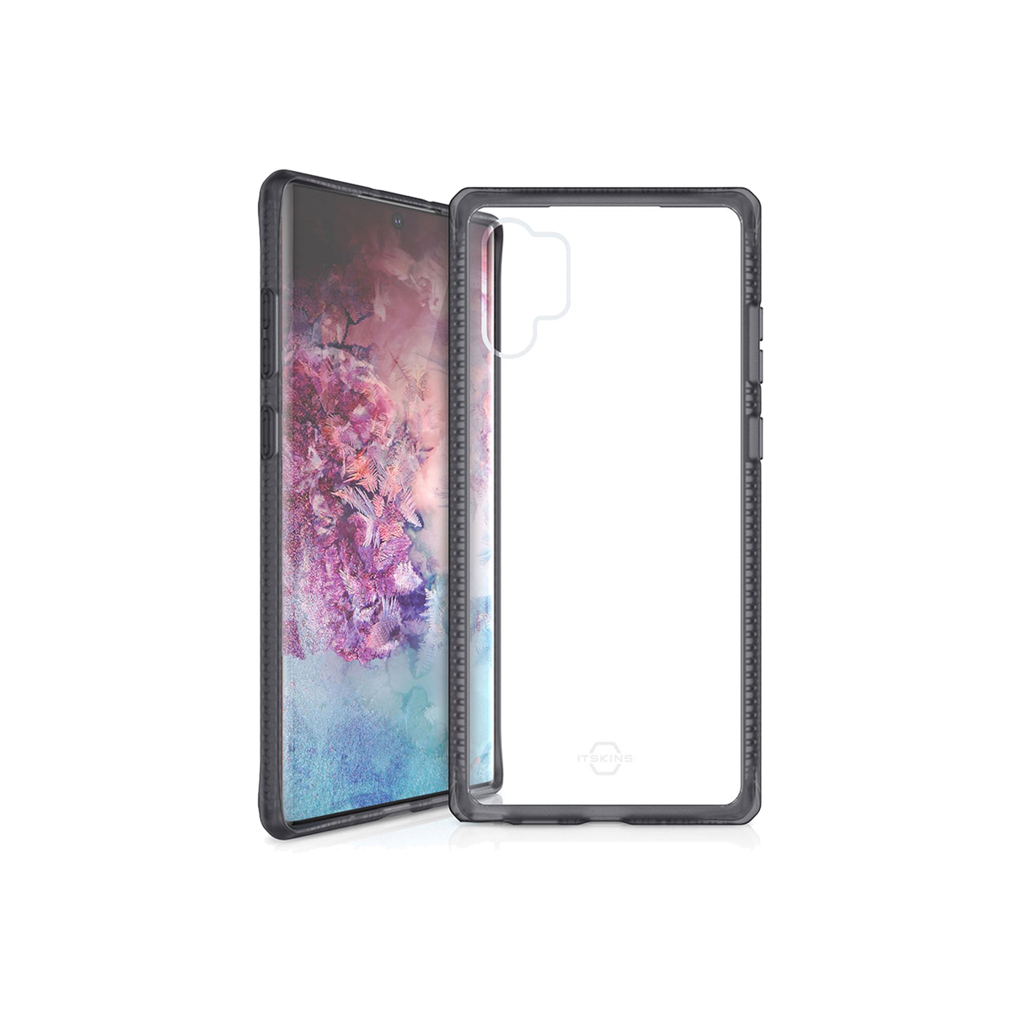 Itskins - Hybrid Frost Mkii Case For Samsung Galaxy Note 10 Plus - Black And Transparent