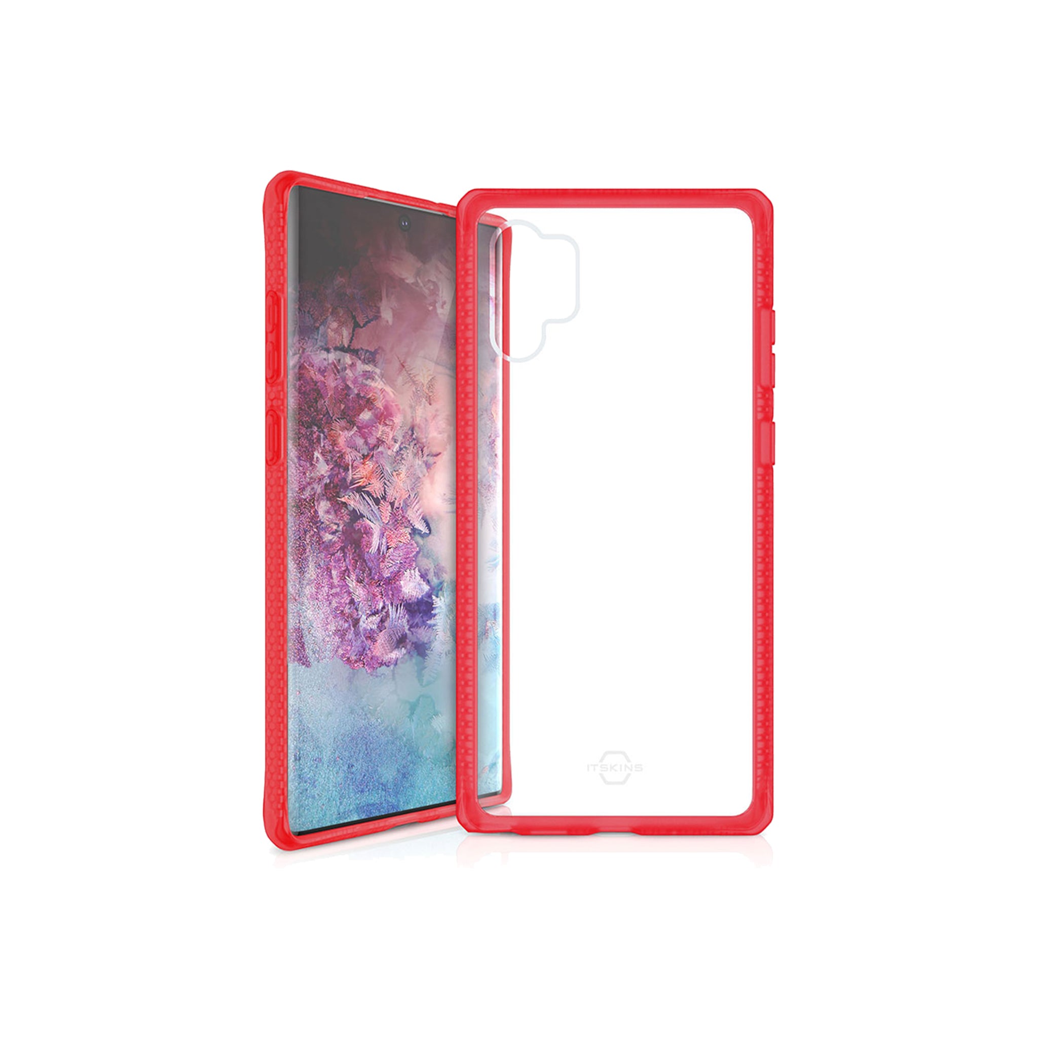 Itskins - Hybrid Frost Mkii Case For Samsung Galaxy Note 10 Plus - Red And Transparent