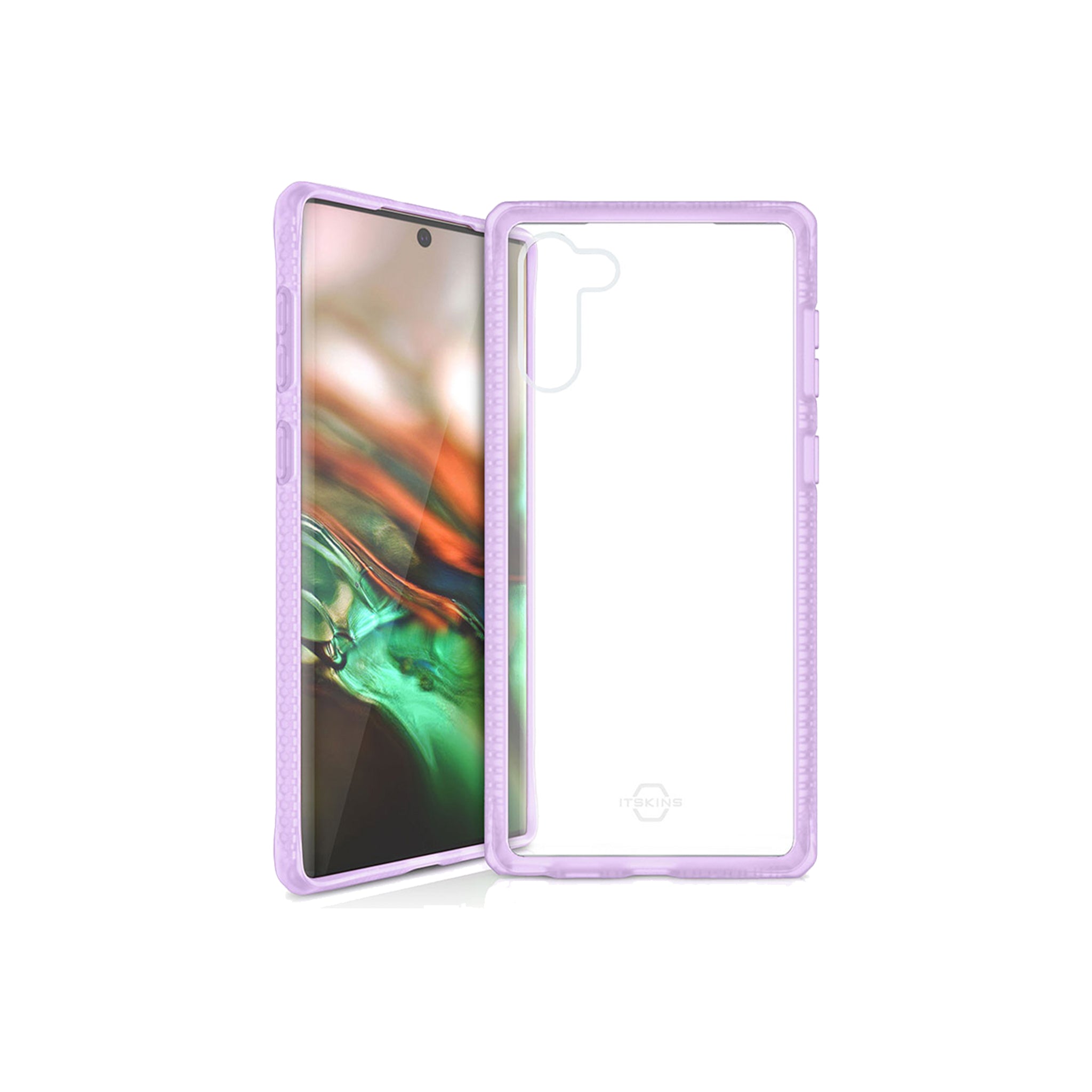Itskins - Hybrid Frost Mkii Case For Samsung Galaxy Note 10 - Light Purple And Transparent