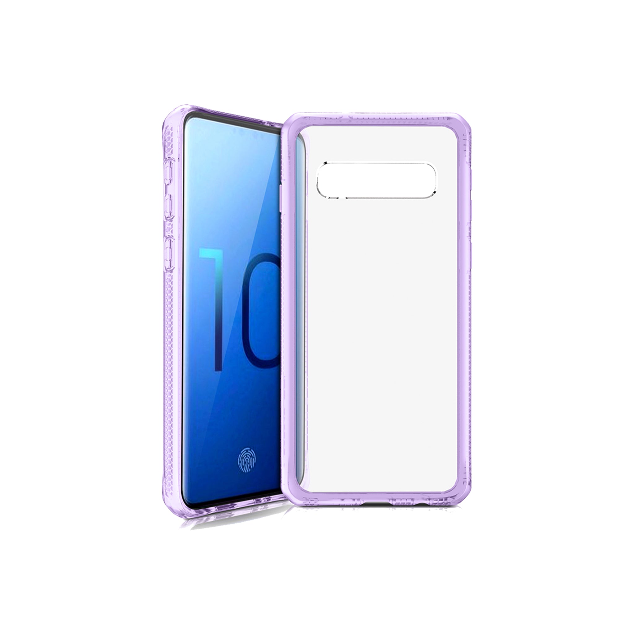 Itskins - Hybrid Frost Mkii Case For Samsung Galaxy S10 - Light Purple And Transparent