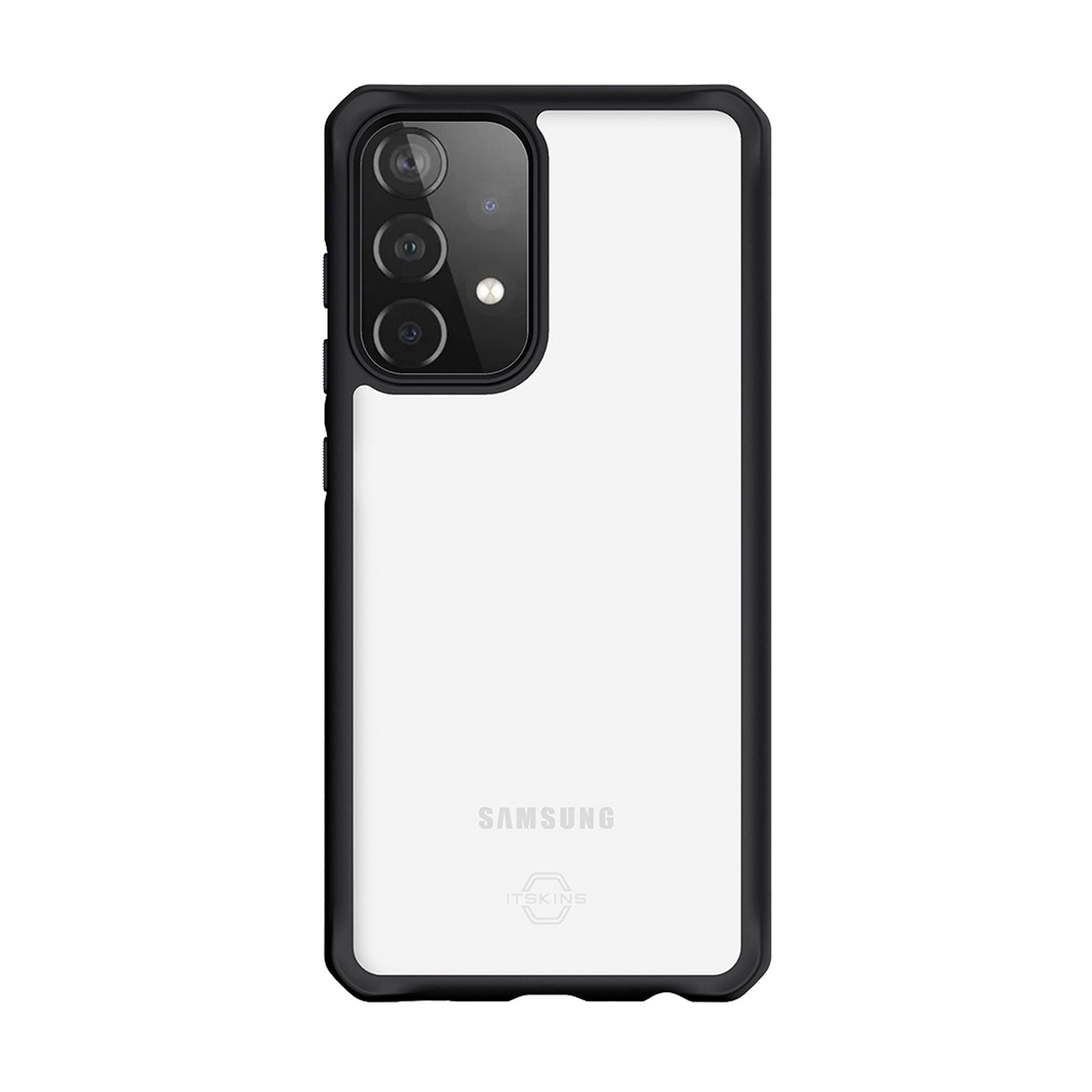 Itskins - Hybrid Solid Case For Samsung Galaxy A52 / A52 5g - Black And Transparent