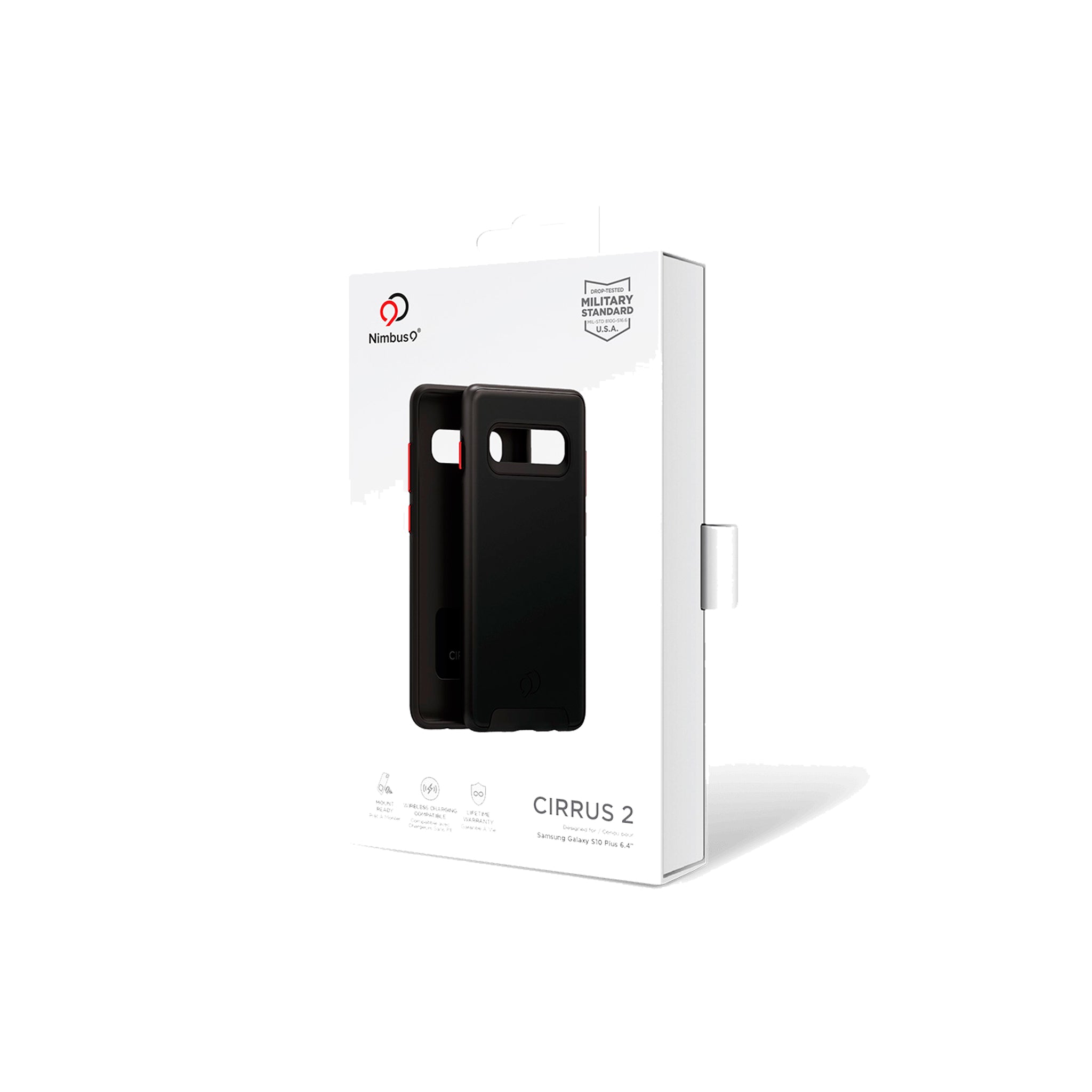 Nimbus9 - Cirrus 2 Case For Samsung Galaxy S10 Plus - Black