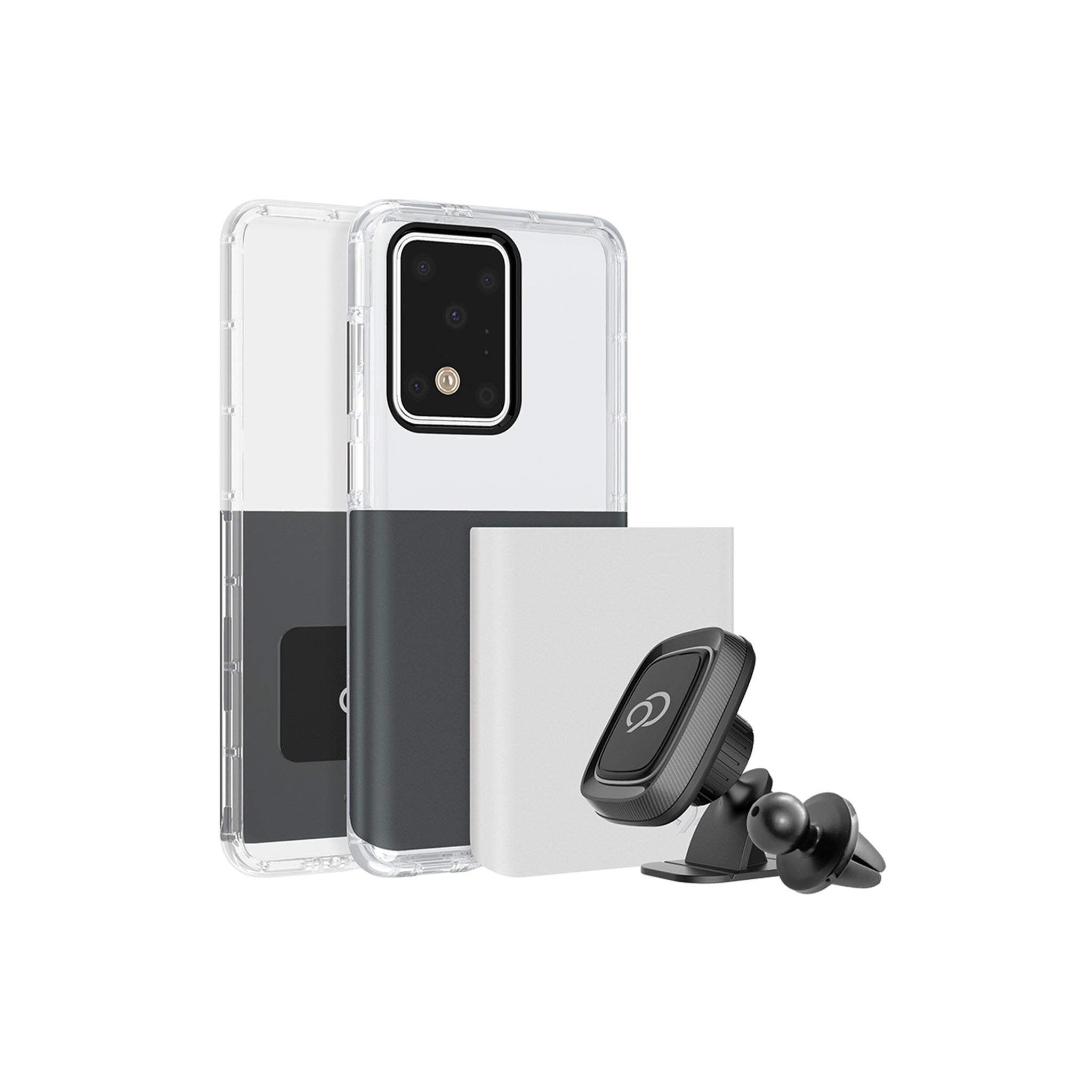 Nimbus9 - Ghost 2 Pro Case With Mount For Samsung Galaxy S20 Ultra - Gunmetal Gray And Pure White