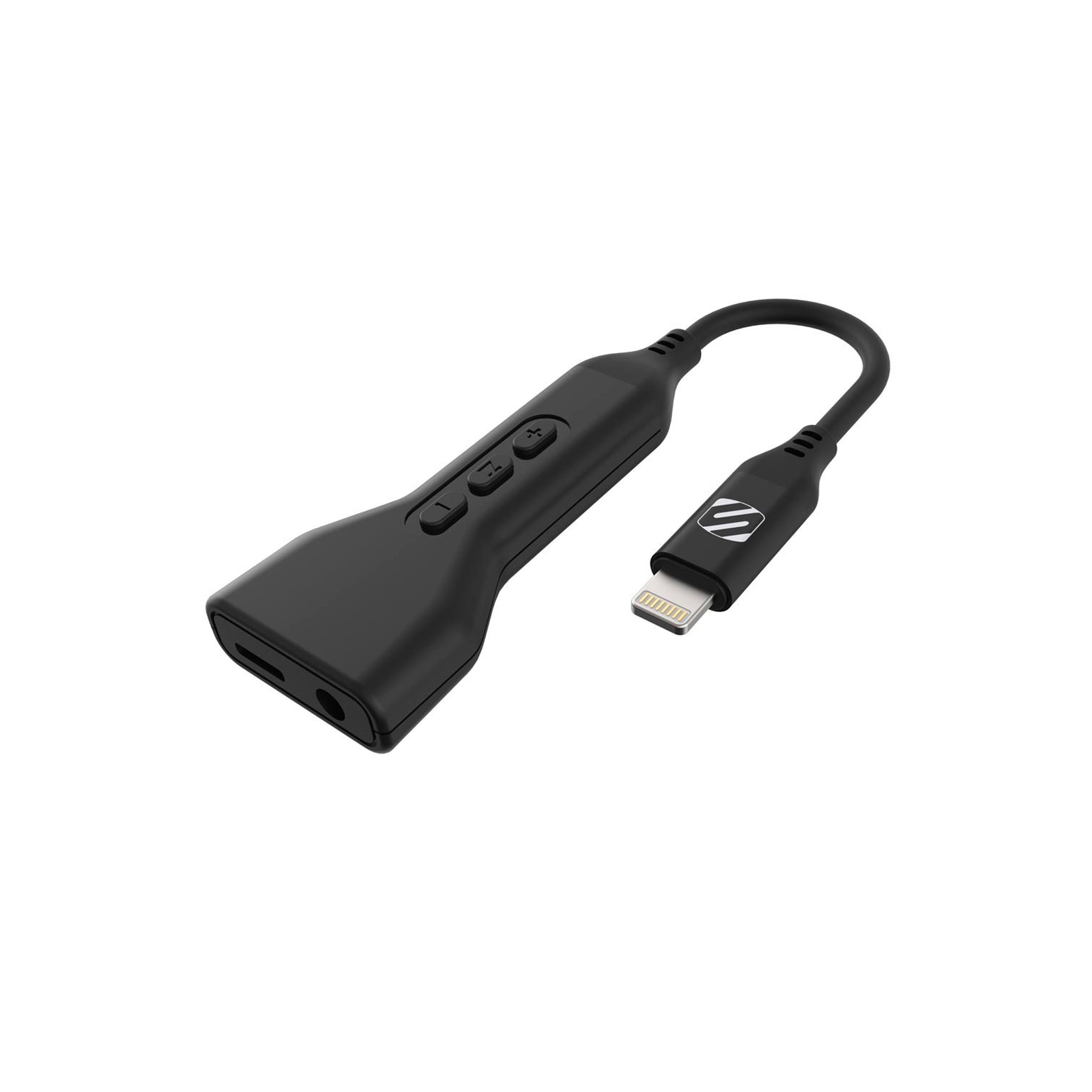 Scosche - Audio Adapter 3.5mm For Apple Lightning Devices - Black